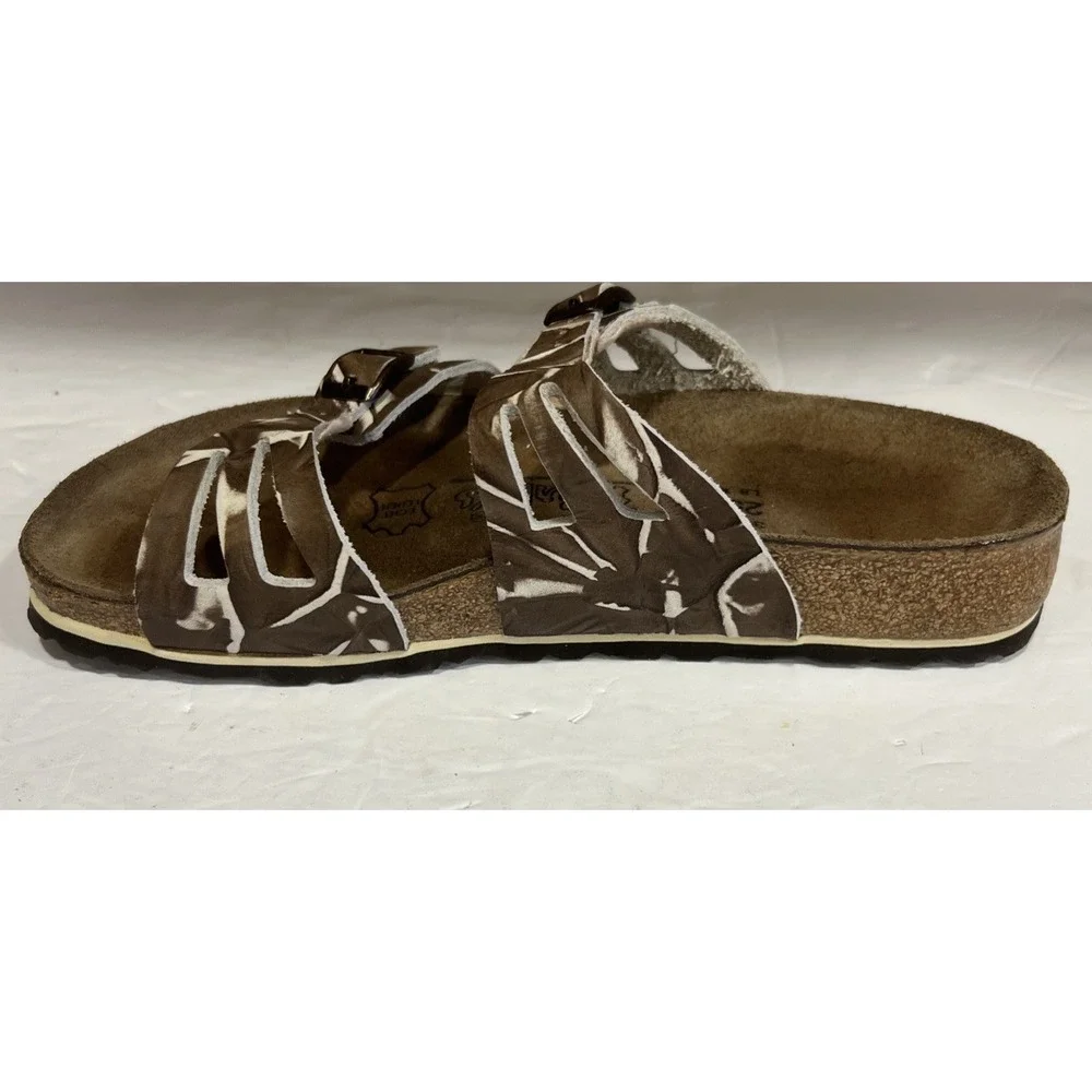 Birkenstock Birki's Grenada Softbed Leather Womens‎ Brown Suede Sandals Buckles